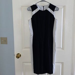Gorgeous black/white color block dress